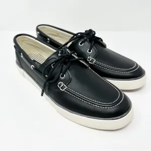 POLO RALPH LAUREN SANDER LEATHER BOAT DECK LOAFERS BLACK 11.5