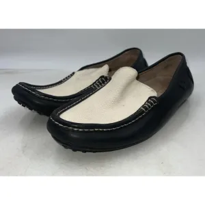 Polo Ralph Lauren Shoes Mens 11 Black White Leather Casual Loafer Drviving Shoes