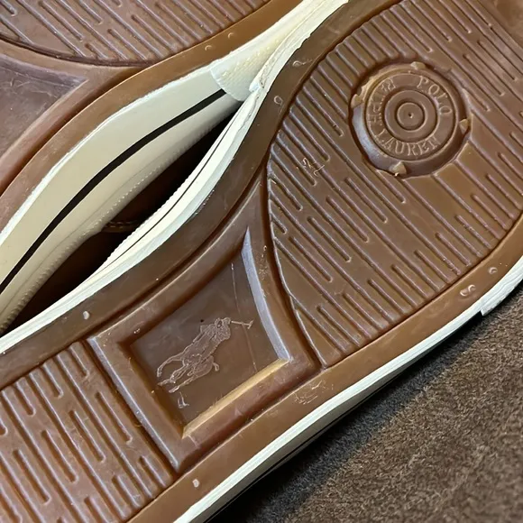 Polo Ralph Lauren Vaughn Soft Leather boat shoes sneakers new Tan Mens Size 8