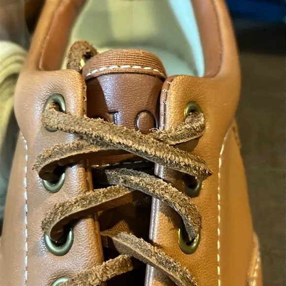 Polo Ralph Lauren Vaughn Soft Leather boat shoes sneakers new Tan Mens Size 8