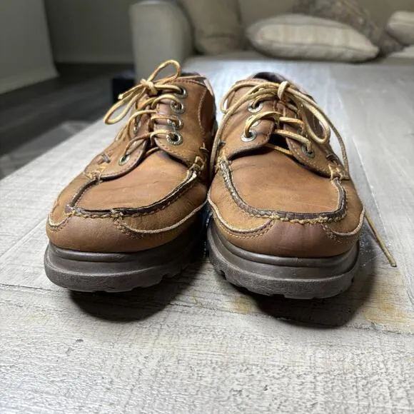 Polo Sport Ralph Lauren Brown Leather Boat Shoes Men's US 9.5 D