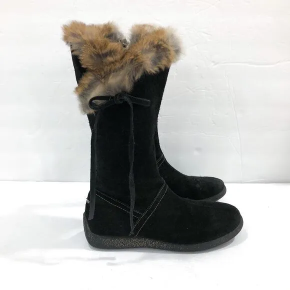 Primigi Black Suede Tall Fur Boots