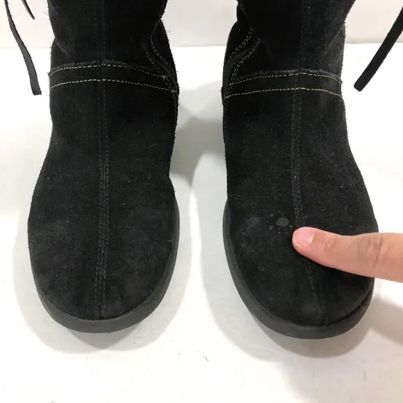 Primigi Black Suede Tall Fur Boots