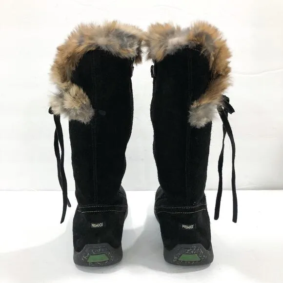 Primigi Black Suede Tall Fur Boots