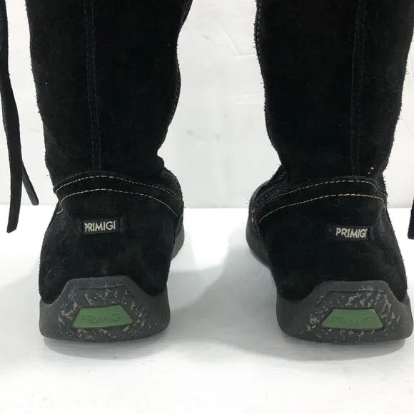 Primigi Black Suede Tall Fur Boots