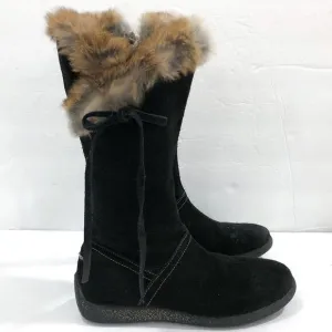 Primigi Black Suede Tall Fur Boots