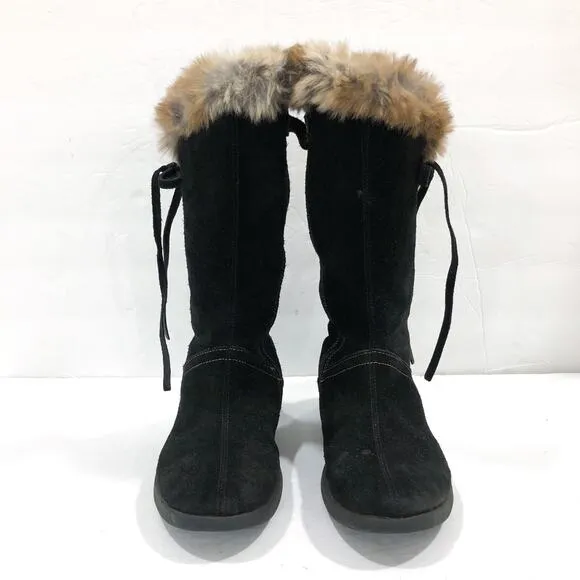 Primigi Black Suede Tall Fur Boots