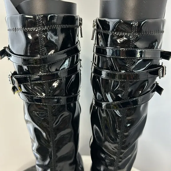 Primigi Zenda Black Patent Tall Boots for Girls