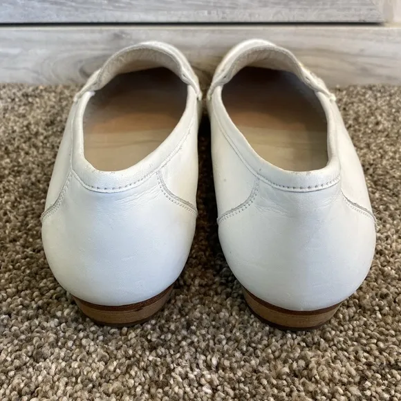 🩶Pristine Vintage Bally Leather Drivers Loafers sz 8.5 Gold Bit Buckle