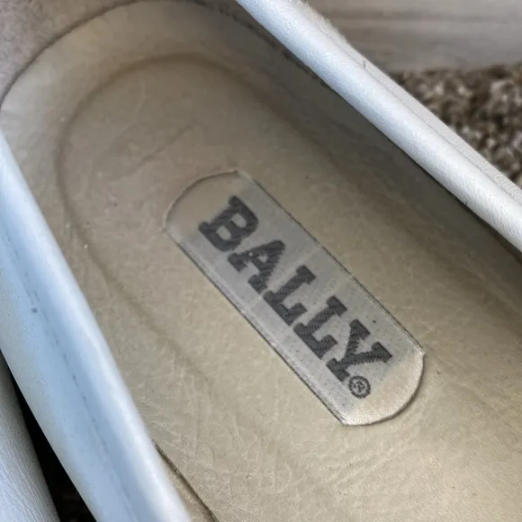 🩶Pristine Vintage Bally Leather Drivers Loafers sz 8.5 Gold Bit Buckle