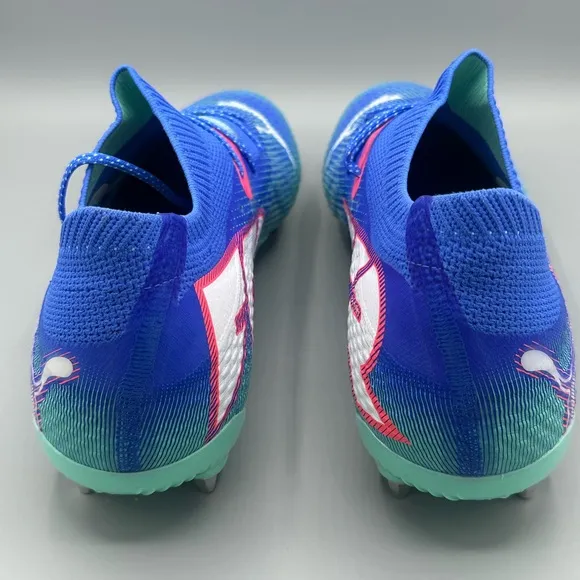Puma Blue and Green Athletic Shoes with Modern Design