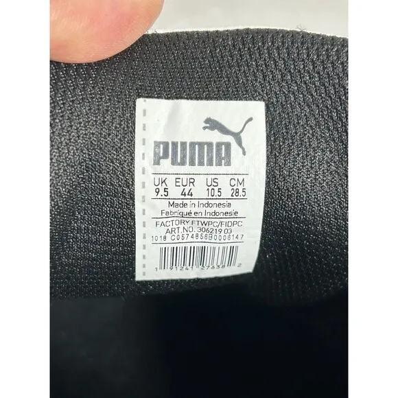 Puma Ferrari Kart Cat III Sneakers Driving Shoes White Black 306219-03 10.5 Mens