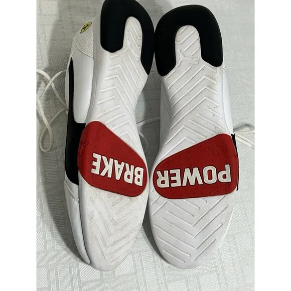 Puma Ferrari Kart Cat III Sneakers Driving Shoes White Black 306219-03 10.5 Mens