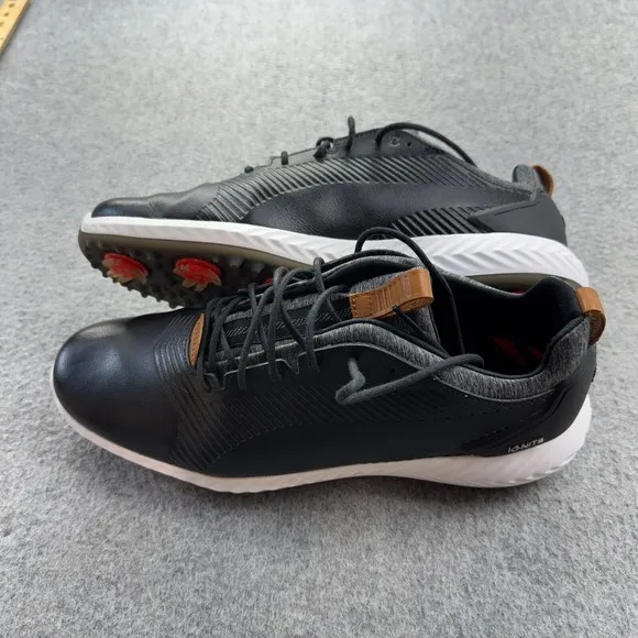 PUMA Ignite PWRAdapt Golf Shoes Men's Size 10 Black 192989-02 Spiked Comfort