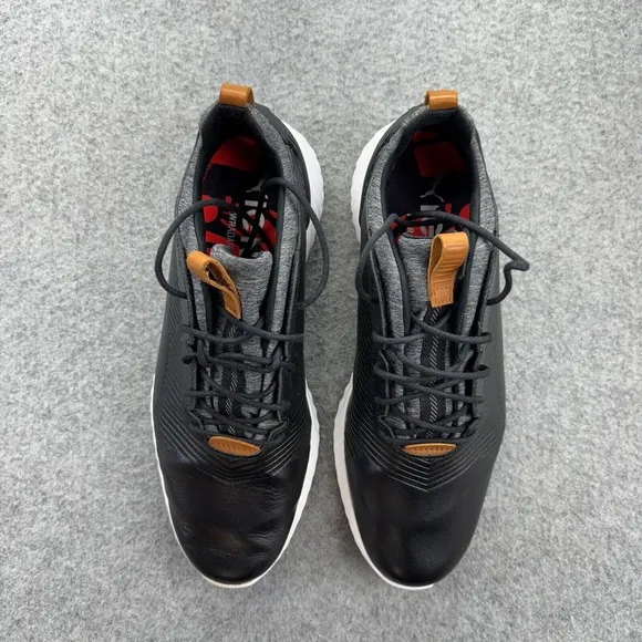 PUMA Ignite PWRAdapt Golf Shoes Men's Size 10 Black 192989-02 Spiked Comfort