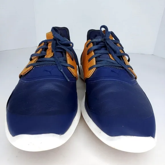 Puma Men's 10 Ignite Spikeless Waterproof Leather Saddle Golf Shoes 192437-03