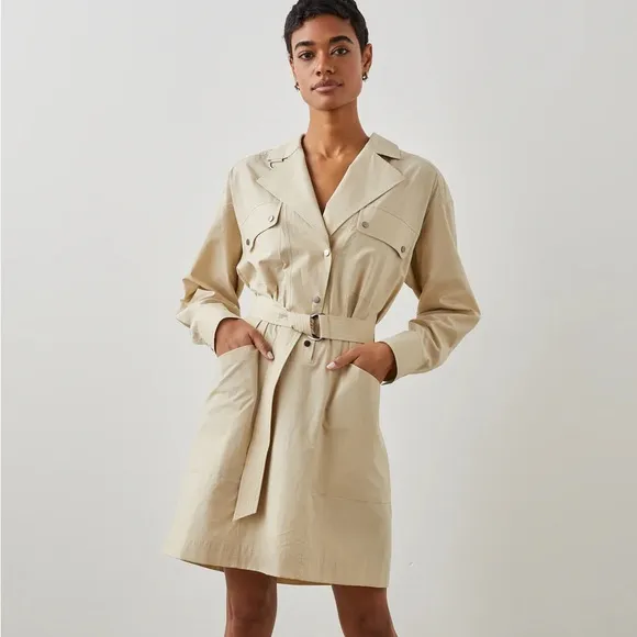 Rails S Noor Trench Coat Dress in Tidal Foam
