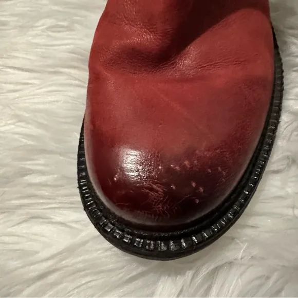 ✨rare✨ A.S.98 Spero Red buckle boots