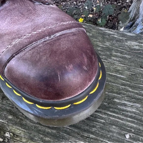 RARE Dr. Martens Triumph Brown Massai Plaid Tall Boots Size 7 US / 5 UK.