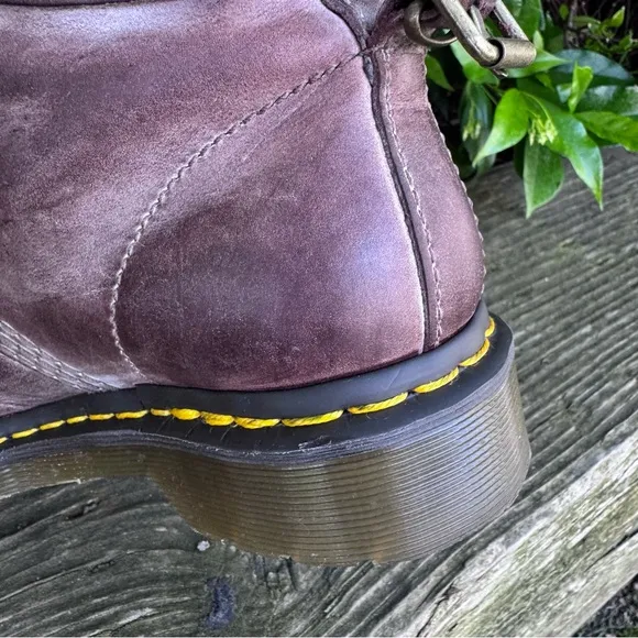 RARE Dr. Martens Triumph Brown Massai Plaid Tall Boots Size 7 US / 5 UK.