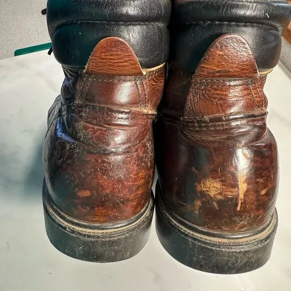 RARE Red Wing Men's 208 Brown Leather Work Boots, Lace Up, Size 10D