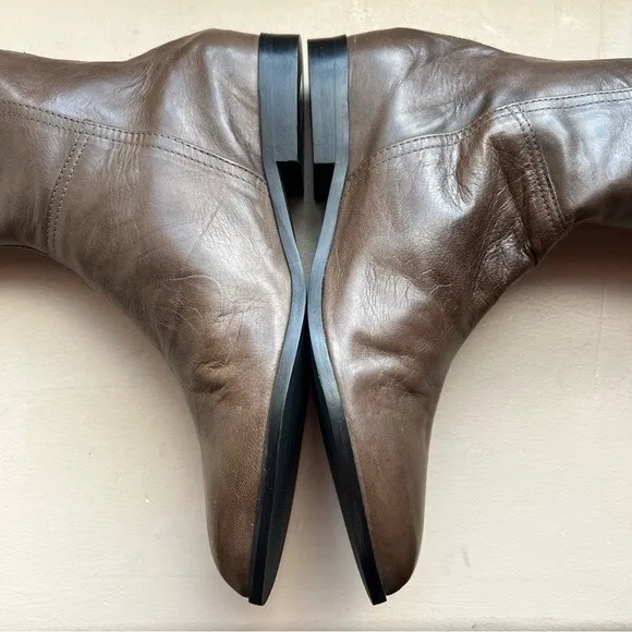 RB Italia Lavorazione Artigiana Italy Brown Taupe Riding Boots Size EU 41 US 8.5