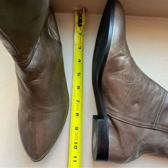 RB Italia Lavorazione Artigiana Italy Brown Taupe Riding Boots Size EU 41 US 8.5