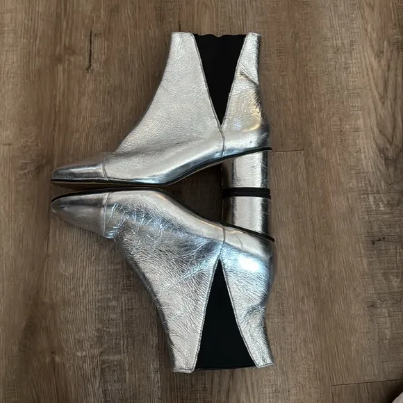 Rebecca Minkhoff Silver Leather Boots