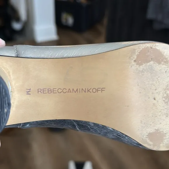 Rebecca Minkhoff Silver Leather Boots