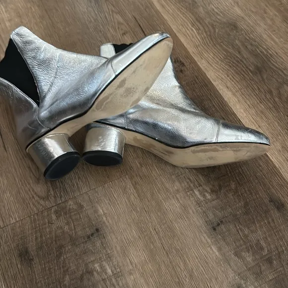 Rebecca Minkhoff Silver Leather Boots