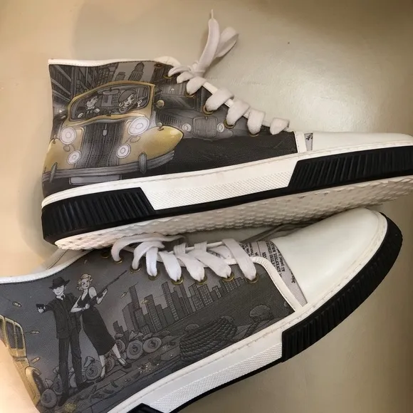 Red Needle Sneakers From Greece Size 41 Gangster High Top  Shoes