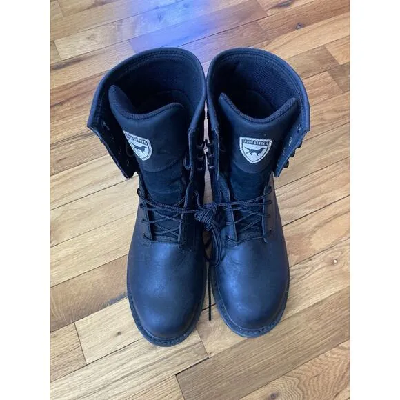 Red Wing Irish Setter Mens Boots 9 D Black Mesabi Logger Steel Toe 83836