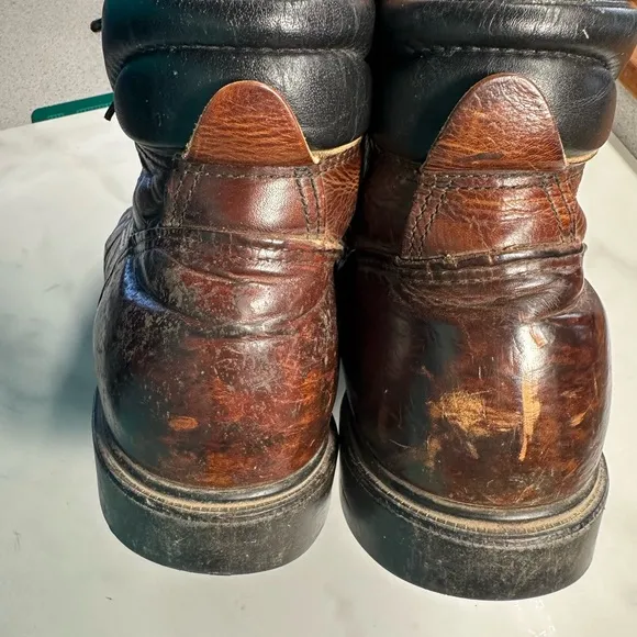 Red Wing Men's 208 Brown Leather Work Boots, Lace Up Supersole, Size 10D