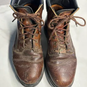 Red Wing Men's 208 Brown Leather Work Boots, Lace Up Supersole, Size 10D