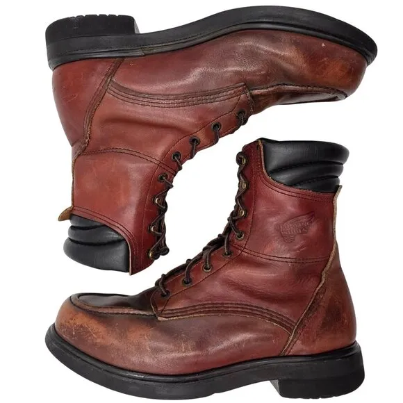 Red Wing SuperSole 402 Work Boots Men size 11E Brown Leather 8-inch Soft Toe USA
