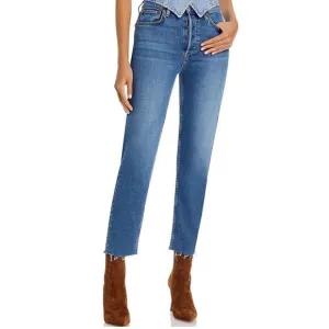 RE/DONE 70s Ultra High Rise Straight Jeans Washed Vintage Blue Size 27
