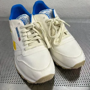 Reebok Classic Leather Grow Mens Beige Canvas Lifestyle Sneakers Shoes Size 9.5