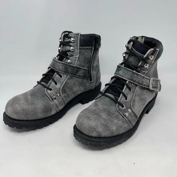Ride Tecs 9143SBK Motorcycle Leather Boots 8.5