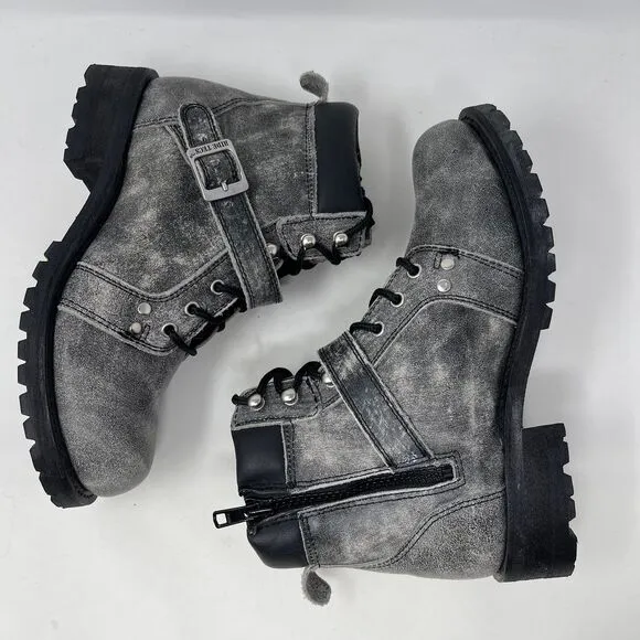 Ride Tecs 9143SBK Motorcycle Leather Boots 8.5