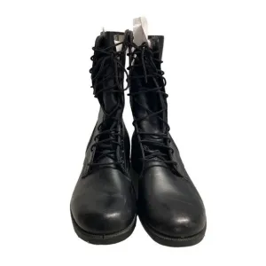 RO SEARCH Men’s Combat Military Boots Black Lace Up Steel Toe 9W