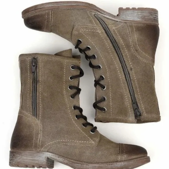 ROAN by Bed StuWomens Burnished High Top Lace Up Military Moto Boots shoes sz 10
