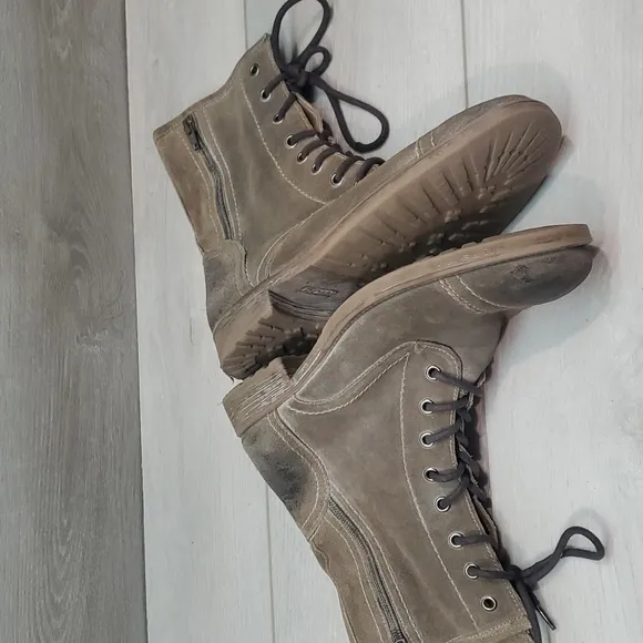 ROAN by Bed StuWomens Burnished High Top Lace Up Military Moto Boots shoes sz 10
