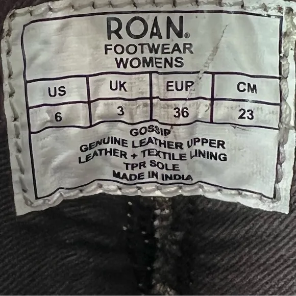 Roan Gossip Tan Napa Ankle Boots Size 6