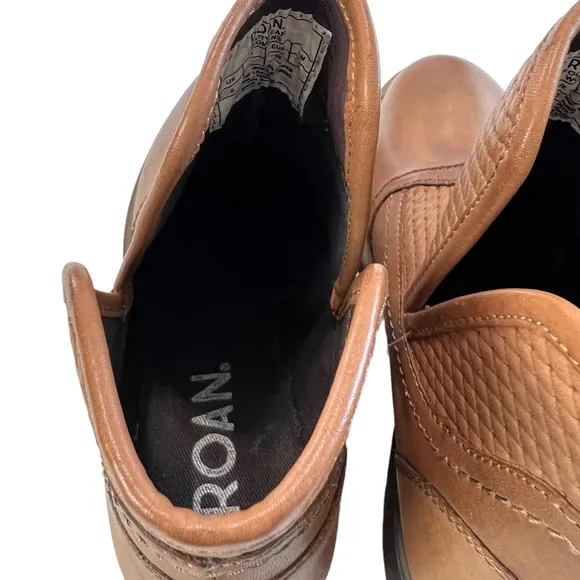 Roan Gossip Tan Napa Ankle Boots Size 6