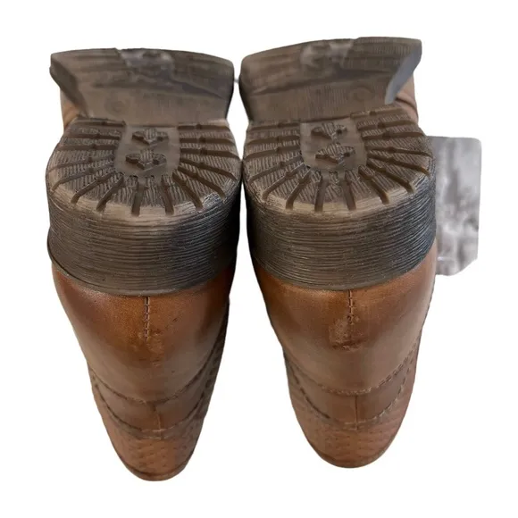 Roan Gossip Tan Napa Ankle Boots Size 6