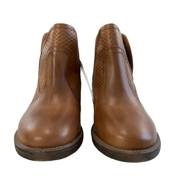 Roan Gossip Tan Napa Ankle Boots Size 6
