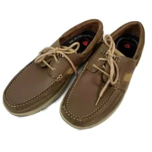 Rockport #M76926 Medium Brown 3-Eye Leather Oxford Boat Shoes Mens Size 11M