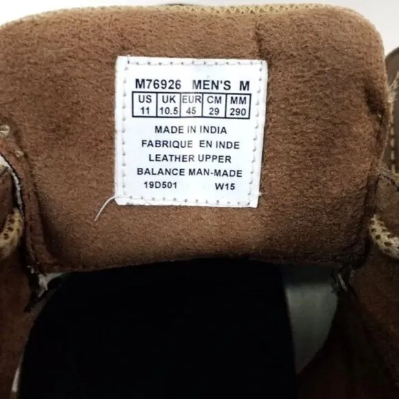 Rockport #M76926 Medium Brown 3-Eye Leather Oxford Boat Shoes Mens Size 11M