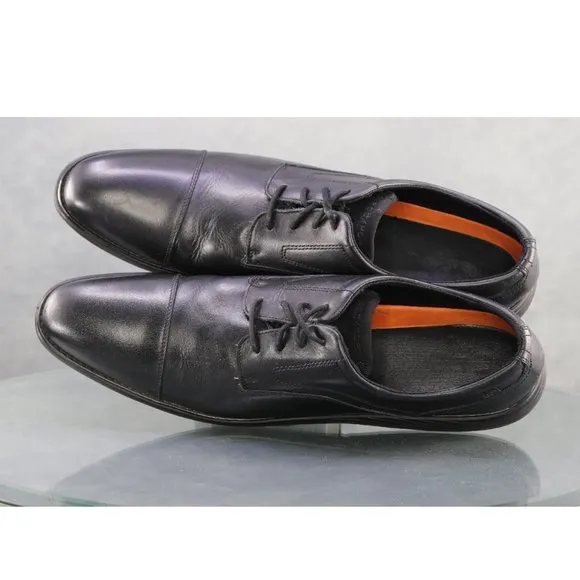 Rockport Men's Comfort Cap Toe Dress Shoes Size 13 Leather Black