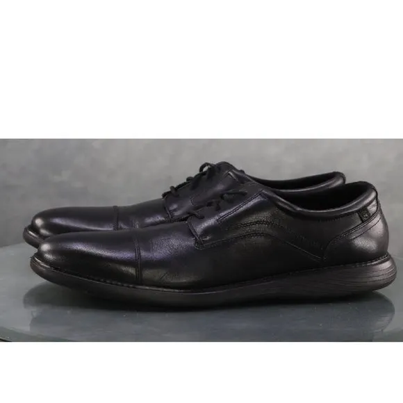 Rockport Men's Comfort Cap Toe Dress Shoes Size 13 Leather Black